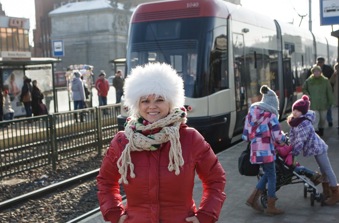 Z autobusem na sesji zdjęciowej - Gdańsk